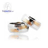 แหวนทองคำขาว แหวนเพชร แหวนคู่ แหวนแต่งงาน แหวนหมั้น -RC3039DWG